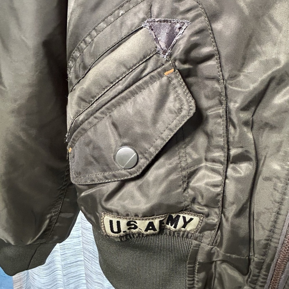 Top Gun Air Crew MJK151031 Pilot Jacket Lt Large Patches 4-Pocket Zip Nylon - Picture 13 of 14